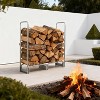 4.3FT Heavy Duty Firewood Rack with Waterproof Cover Combo Set, 1/2 Cord Capacity Indoor/Outdoor Log Holder for Fireplace, Fire Pit - 3 of 4
