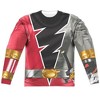 Men's Power Rangers Dino Fury Red Ranger Long Sleeve Costume T-Shirt - 2 of 4