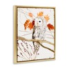 Stupell Industries Owl In Autumnal Forest Floating Frame Canvas Art - 2 of 4
