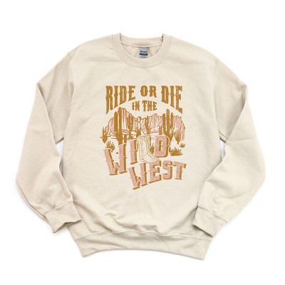 Simply Sage Market Women's Graphic Sweatshirt Ride or Die Wild West