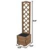 Scalloped Top Planter Box with Diamond Trellis – FSC-Certified Timber, Eco-Friendly, Includes Liner - 2 of 4