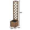 Scalloped Top Planter Box with Diamond Trellis – FSC-Certified Timber, Eco-Friendly, Includes Liner - image 2 of 4