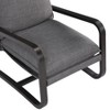Okak Sling Accent Chair with Comfy Fabric Upholstery Cushion Metal Frame Stylish Reading Armchair for Living Room Waiting Room - 4 of 4