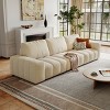 Combination Sofa Three Seat Pet Friendly Couch With Scratch Resistant Fabric, Asymmetrical Armrests, Bacta Style Upholstered Sofa-Maison Boucle - 2 of 4