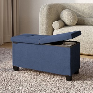 StorageBud Storage Ottoman for Bedroom End of Bed, Fabric Storage Bench, Large Storage Ottoman Bench, Entryway Bench with Storage - 1 of 4