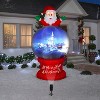 Gemmy Living Projection Christmas Airblown Inflatable Santa on Globe , 9 ft Tall, Multicolored - 2 of 2