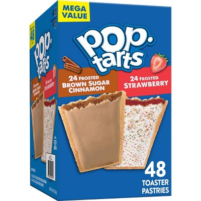 Pop-Tarts Frosted Strawberry, Brown Sugar and Cinnamon Toaster Pastries - 81.2oz/48ct