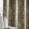 HLC.ME Paris Paisley Decorative Print Damask Pattern Light Reducing Grommet Window Curtain Panels for Bedroom, Set of 2 - 4 of 4