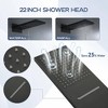 CASAINC 22'' Wall Mounted Rectangular Overhead Dual Function Shower System with Handheld Sprayer - 4 of 4
