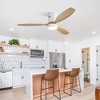 BestParts 52" Flush Ceiling Fan with Solid Wood Blades - 3-Speed, LED Light, Remote Control - 2 of 4