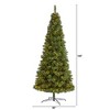 Nearly Natural 9-ft White Mountain Pine Artificial Christmas Tree with 650 Clear LED Lights and Pine Cones - 2 of 4