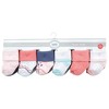 Luvable Friends Infant Girl Grow with Me Cotton Terry Socks, Coral Mint Aztec, 0-6 and 6-12 Months - 2 of 2