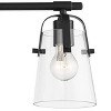 Possini Euro Design Indira Modern Wall Light Black Hardwire 33 3/4" 4-Light Fixture Clear Glass for Bedroom Bathroom Vanity Reading Living Room House - 3 of 4