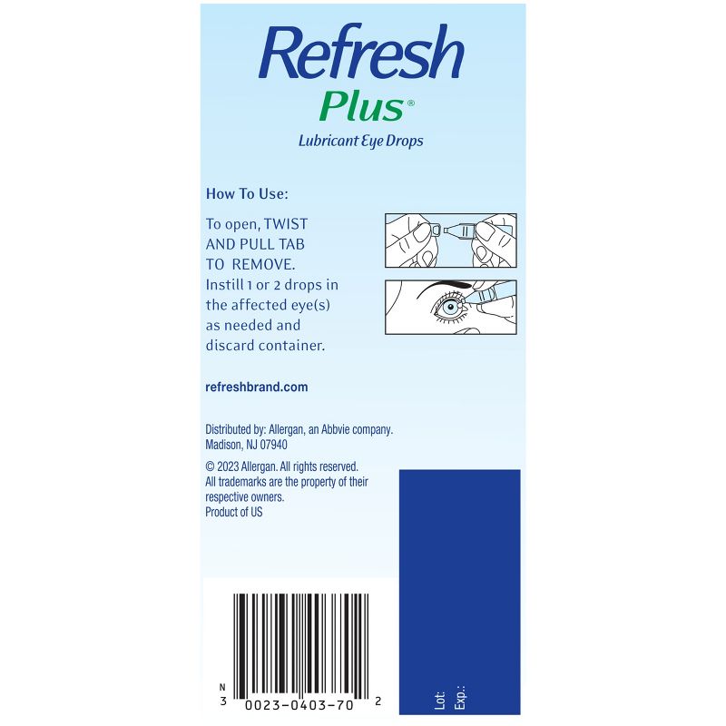 Refresh Plus Preservative Free Lubricant Eye Drops - 70ct, 5 of 10