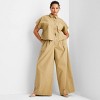 Women's High-Rise Wide Leg Pleated Pants - Future Collective - 3 of 3