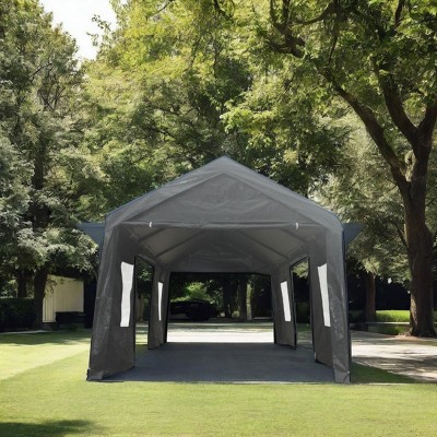 12x20 FT Heavy Duty Outdoor Car Canopy,Storage Tents With Mesh Windows And Rolling Doors,Patio Large Space Portable Garage-Coolbibila