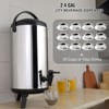 VEVOR Stainless Steel Insulated Beverage Dispenser, 2.4 Gallon 9.2 Liter, Thermal Hot and Cold Drink Server Dispenser with Spigot Handle, Food-grade - 3 of 4