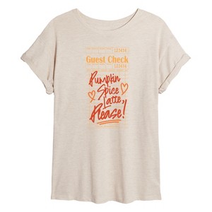 Women's Instant Message Pumpkin Spice Latte Please Oversized