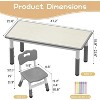 Height Adjustable Toddler Table with 4 Chairs Set, Non-Slip Legs,Graffiti Desktop Children Activity Table for Daycare Classroom Home - 2 of 4