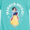 Girls' - Disney - Merry And Bright Snow White Fitted Short Sleeve Graphic T-Shirt - 2 of 4