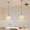 YIYIBYUS 1-Light Gold Modern Pendant Light with Clear Glass Shade, Adjustable Height - 3 of 4