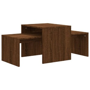 vidaXL Coffee Table Smoked Oak Engineered Wood Medium Sleek - 1 of 4