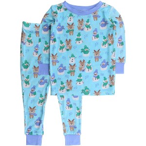 RuffleButts Gender Inclusive Viscose from Bamboo Toddler Long Sleeve Pajama Set - 1 of 2