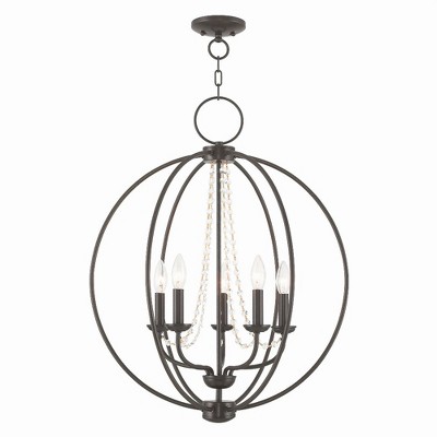 Livex Lighting Arabella 5 - Light Chandelier in  English Bronze
