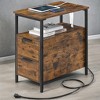 Night Stand Slim Night Stand Narrow Nightstand Narrow Nightstand With Charging Station Side Table With Storage Bedside Table Side Table - 2 of 4