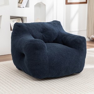 Airsurfer Bean Bag Chair, Bean Bag Sofa Chair with Armrests Stuffed High-Density Foam,Lazy Sofa Chairs Bean Bag Chair for Adults in Living Room - 1 of 4