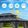 Hardtop Gazebo, Metal Gazebo with Aluminum Frame, Double Galvanized Steel Roof, Pergolas for Patios, Garden, Parties, Lawns - 4 of 4