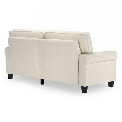 Copenhagen Classic Buttercream Linen 78" Sofa with Rolled Arms