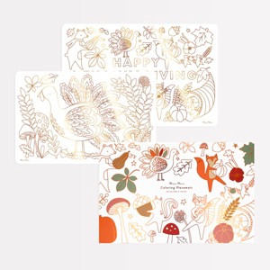 Meri Meri Thanksgiving Colouring Placemats (Pack of 8) - 1 of 4