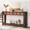 Coucheta 54" Long Console Table - Wooden Entryway Table with 2 Drawers & Open Shelf, Farmhouse Design for Behind Couch, Available in Finishes - 3 of 4