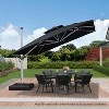 PURPLE LEAF 11ft Patio Umbrella Outdoor Square Double-Top Aluminum Umbrella Cantilever Patio Umbrella for Garden Deck Pool Patio - 2 of 4