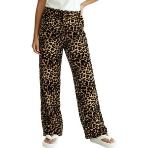 ADR Women's Soft Warm Fleece Pajama Pants, Long Lounge Bottoms - 1 of 3