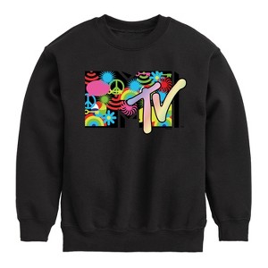 Boys' - MTV - Icon Collage Logo Graphic Long Sleeve Fleece Sweatshirt - 1 of 4