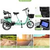 Topteng Electric Trike for Adult, Folding Three-Wheel E-Bike with Rear Seat and Thickened Tire - 4 of 4