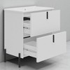 30" Bathroom Vanity with Ceramic Sink,Soft-Close Drawers, Fluted Design & Hidden Partition Storage – Freestanding Modern Cabinet - 4 of 4