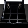 Modern Vanity Desk with Mirror, Makeup Vanity Desk with 4 Drawers and Storage Shelves, Dressing Table with Metal Stool - 4 of 4