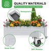 Lyngins Large Planter with 78L Soil Capacity & 12.5L Integrated Water Reservoir,Plant Box for Vegetables,Flowers,Gray White - 4 of 4