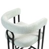 Resenkos Counter Bar Stools, Counter Stool,House Hold Bar Stools Set of 2, Modern Bar Stool with Back, Black Metal Frames(Beige Chenille) - 3 of 4