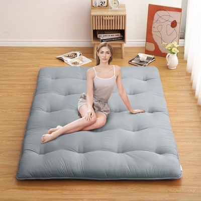 Futon Mattress Japanese Floor Mattress, Tatami Mat Foldable Floor Bed,Roll Up Mattress Camping Sleeping Pad for Dorm RV Travel, Adults Kids