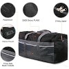 Luupatchy 96L Foldable Travel Duffel Bag - Lightweight Waterproof 300D Oxford Tote, Large Sports Bag for Outdoor/Sports/Hiking, Black - 3 of 4