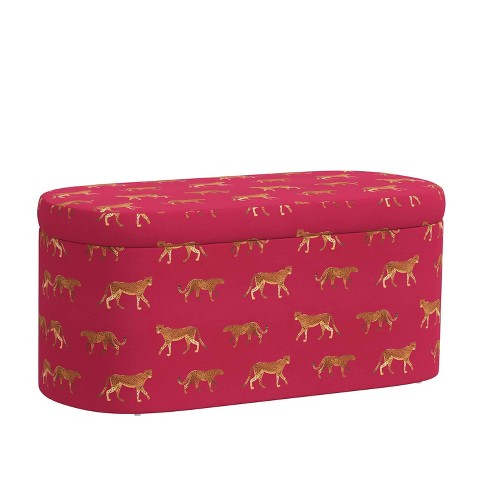 Leopard deals bench ottoman