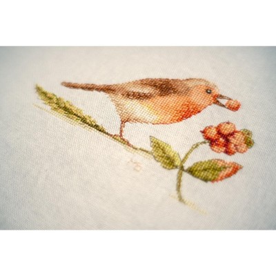 LanArte Counted Cross Stitch Kit 8"X5.2"-Robin (27 Count)