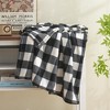 Itopfox Plaid Fleece Throw Blanket for Couch, Black & White Checkered Flannel Blanket, Cozy & Soft Buffalo Plaid Decor Blanket for Women, Men - 3 of 4
