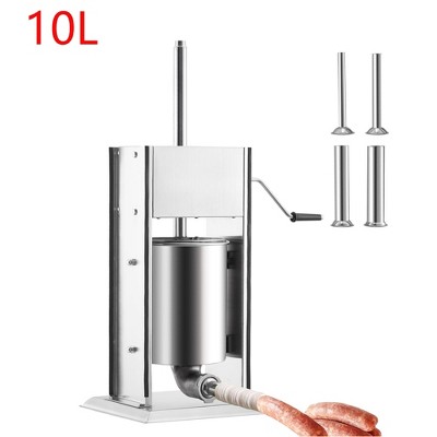 Sausage Stuffer 10L Vertical Sausage Maker Machine Stainless Steel Meat Press