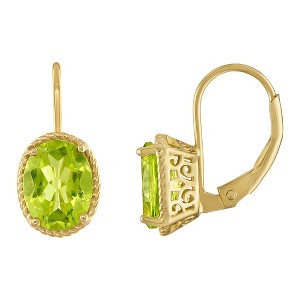 Designs by Gioelli Sterling Silver Gemstone Leverback Earrings - 1 of 2