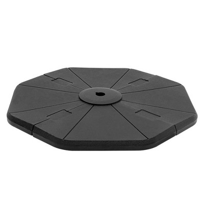 120lbs & 4-piece Heavy Duty Fillable Cantilever and Offset Umbrella Weighted Base Black - Crestlive Products
